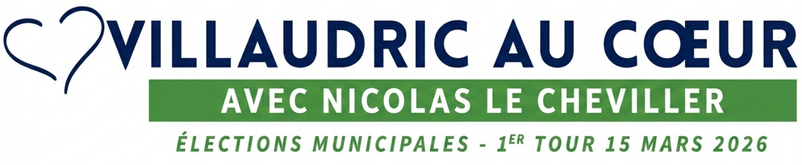 Logo Villaudric au Coeur - Liste Citoyenne - Municipales 2026 Villaudric